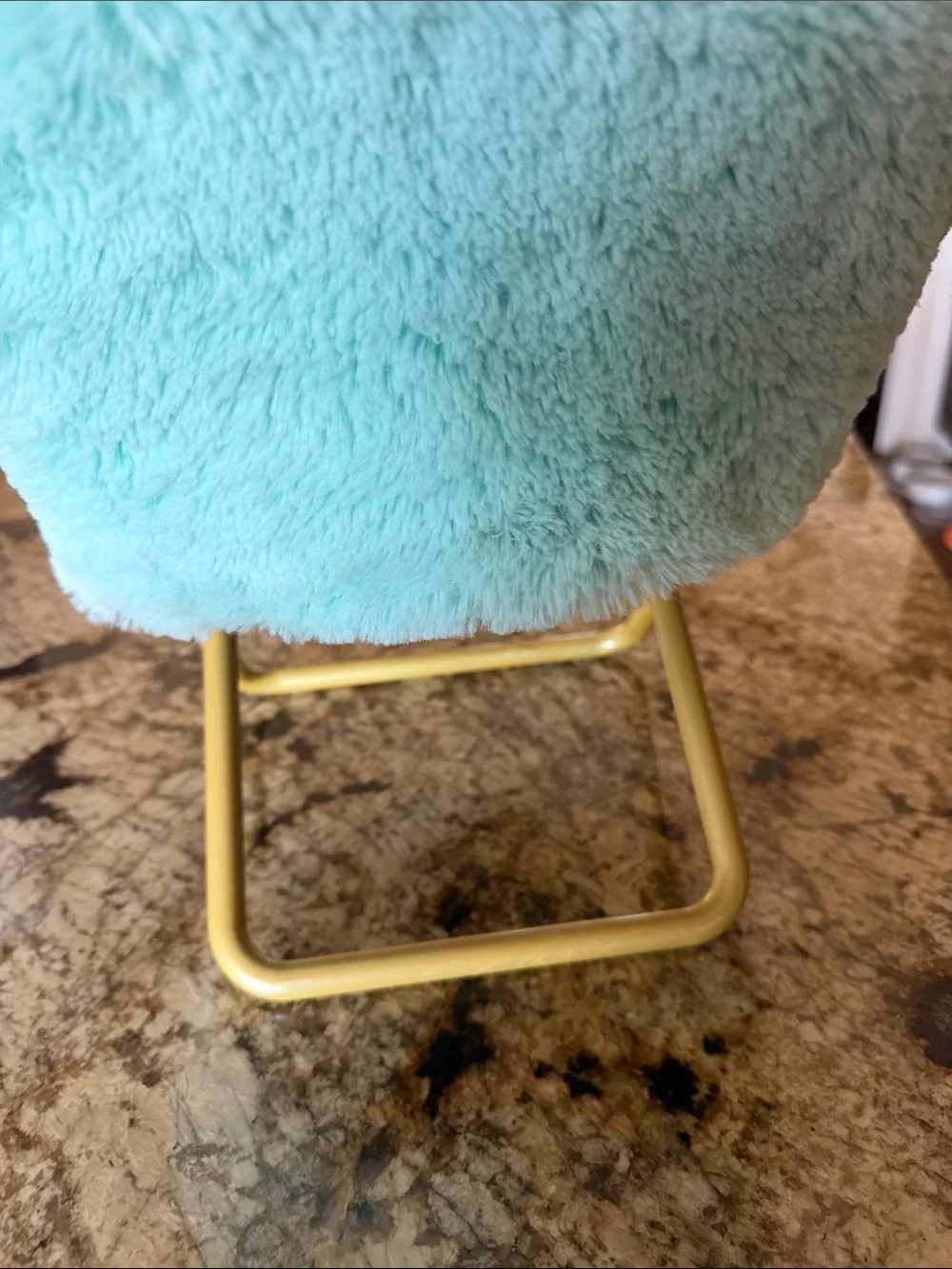 American Girl Mint Green Plush Doll Chair with Gold Star Great Condition